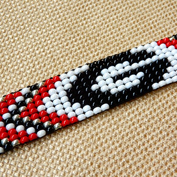 Georgia bead bracelet, handmade, adjustable length, gameday - Picture 5 of 8